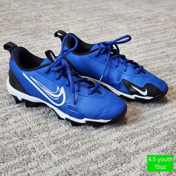 Nike Other - Nike youth Force Trout 9 Keystone baseball cleats blue white size 4.5